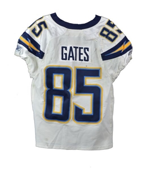 2012 Antonio Gates Game Worn  San Diego Chargers New Years Day Game Jersey (Chargers LOA)